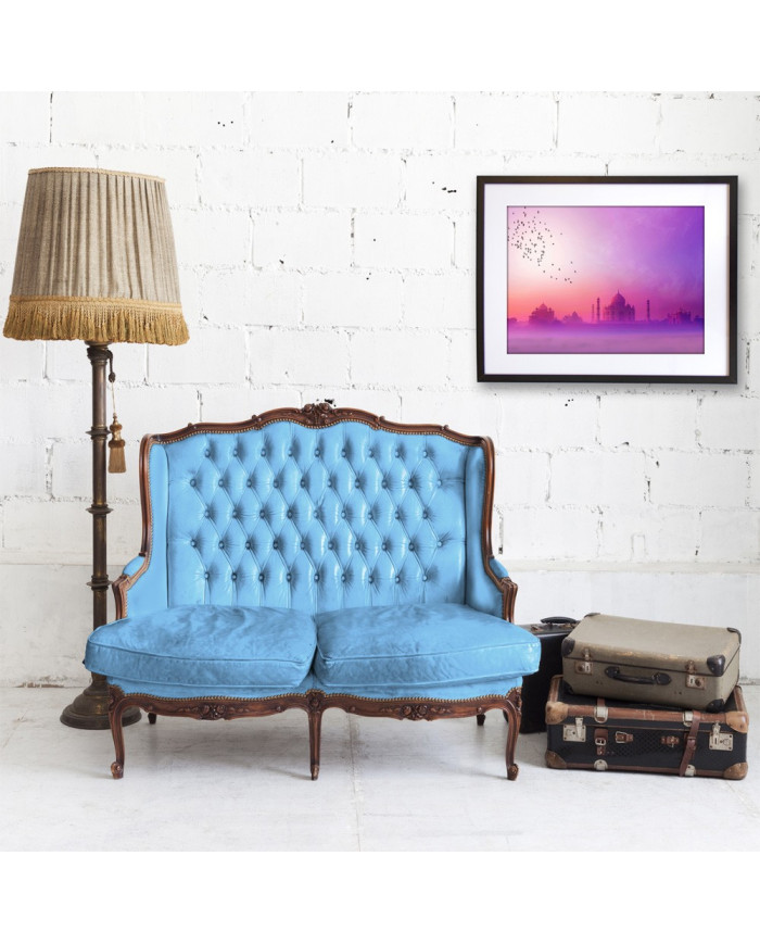 Puesta de sol en el Taj Mahal,  India