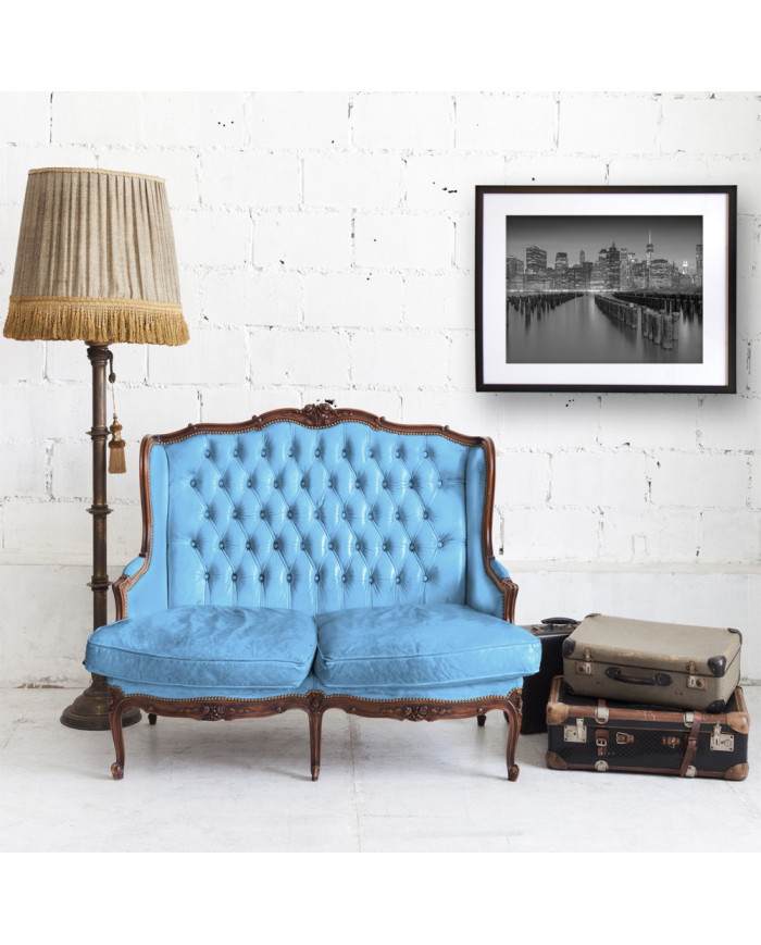 Rascacielos de Lower Manhattan desde el puente de Brooklyn, Nueva York, USA