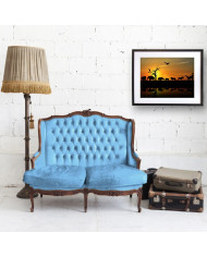 Siluetas de animales en el Parque Nacional de Moremi y Chobe, Botswana