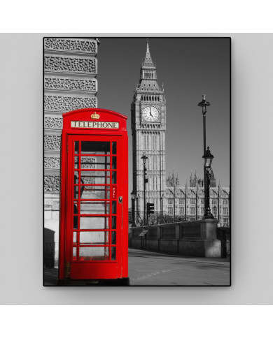 Telephone booth near Westminster Palace, London, UK