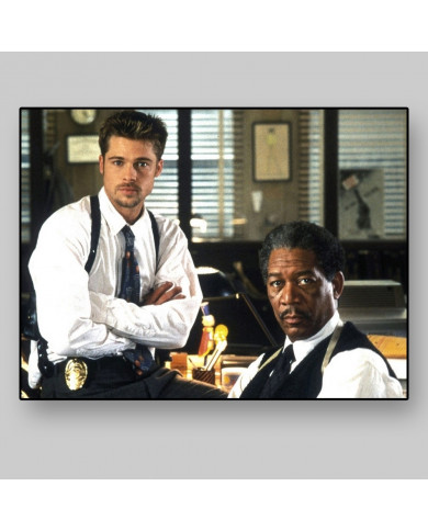 Brad Pitt & Morgan Freeman en Seven Brad Pitt & Morgan Freeman en Seven