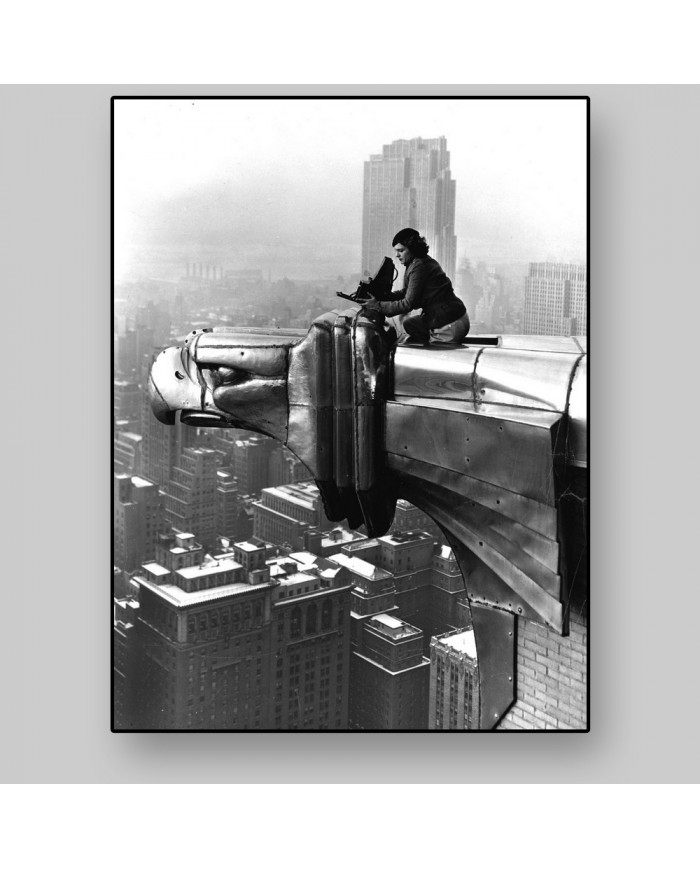 Margaret Bourke - White, top the Chrysler Building., New York, 1930