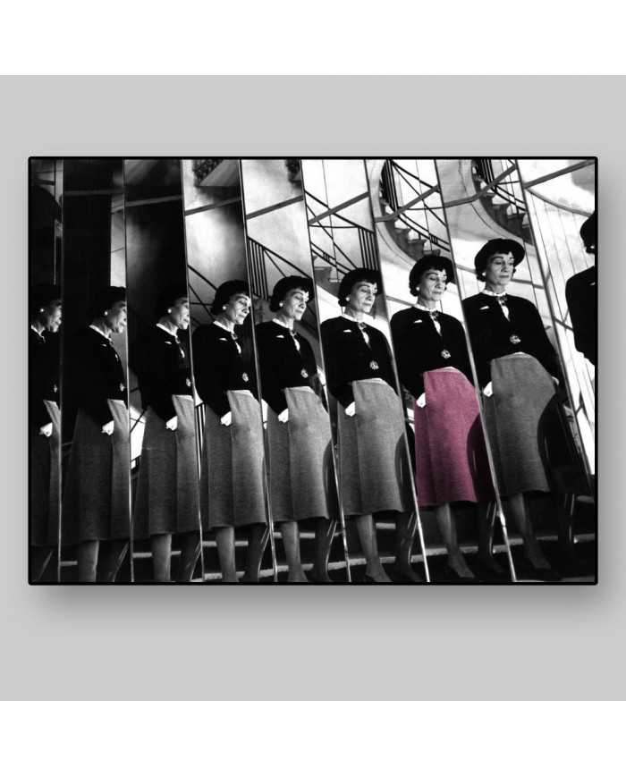 Mademoiselle Chanel in the staircase, 31 rue Cambon, Paris, 1954