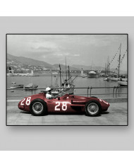 Sir Stirling Moss con su Maserati 250F, Gran Premio de Mónaco, 1956