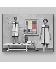 Yves Saint Laurent vestida de Mondrian, 1966