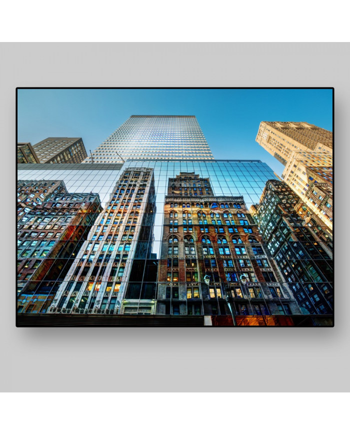 Reflejo de rascacielos, Nueva York, USA