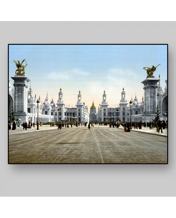 Avenida Nicholas II desde el Dome de losInválidos,  Exposición Universal 1900, París, Francia