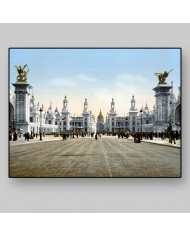 Avenida Nicholas II desde el Dome de losInválidos,  Exposición Universal 1900, París, Francia