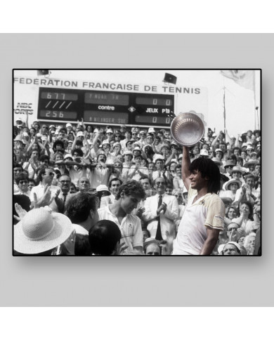 Yannick Noah, campeón de Roland Garros, París,  1983 Yannick Noah, campeón de Roland Garros, París,  1983
