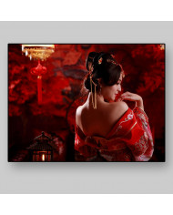 Mujer taiwanesa con vestido tradicional