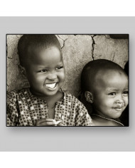 Niños de la tribu de Masai Mara, National Park Reserve, Kenia