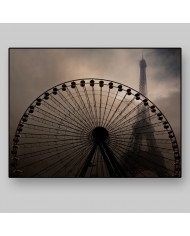 Noria en frente de la Tour Eiffel, París, Francia