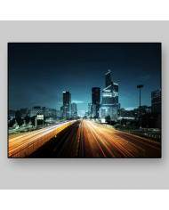 La Défense al añochecer, París, Francia