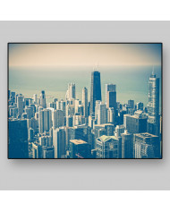 Skyline de Chicago junto al lago Michigan, USA