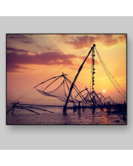 Redes de pescar, Kochi, Kerala, India