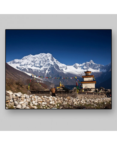 Templo en el Himalaya, Nepal Templo en el Himalaya, Nepal