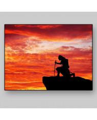 Samurai sobre una montaña, Japón