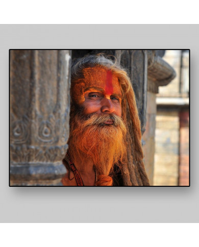 Sadhu en el templo  Pashupatinath en Kathmandu, Nepal Sadhu en el templo  Pashupatinath en Kathmandu, Nepal