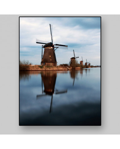 Molinos de viento en Kinderdijk, Rotterdam, Holanda Molinos de viento en Kinderdijk, Rotterdam, Holanda
