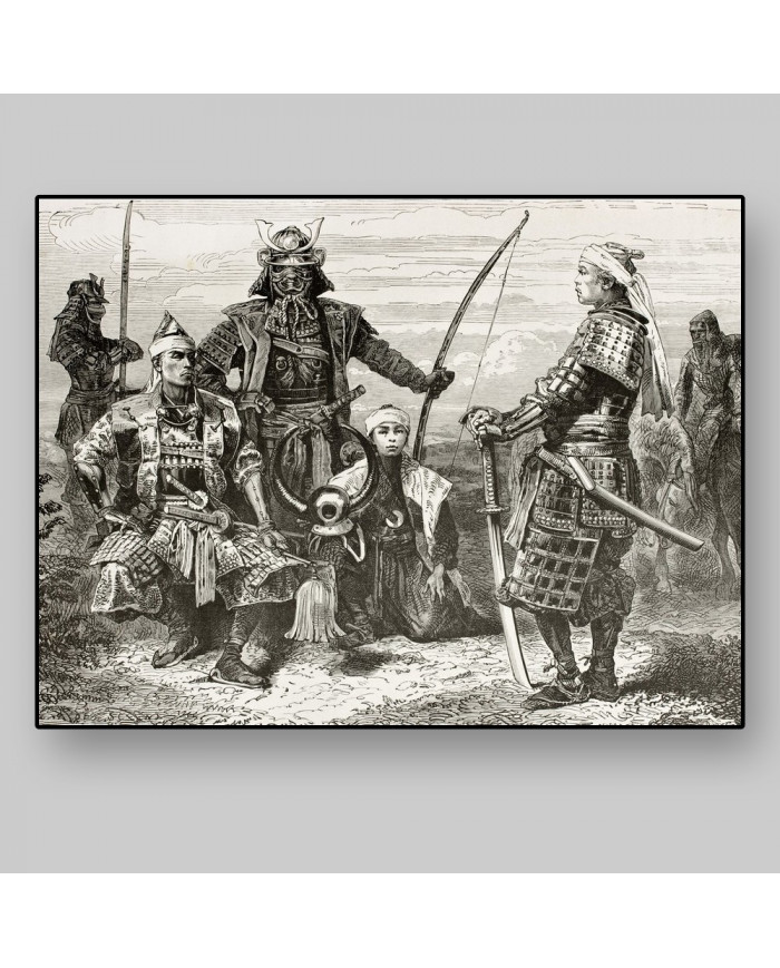 General japonés Taikun y oficiales de guerra