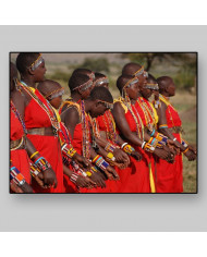 Massai con vestidos tradicionales, Kenya