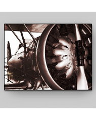 Motor y hélice de un aeroplano