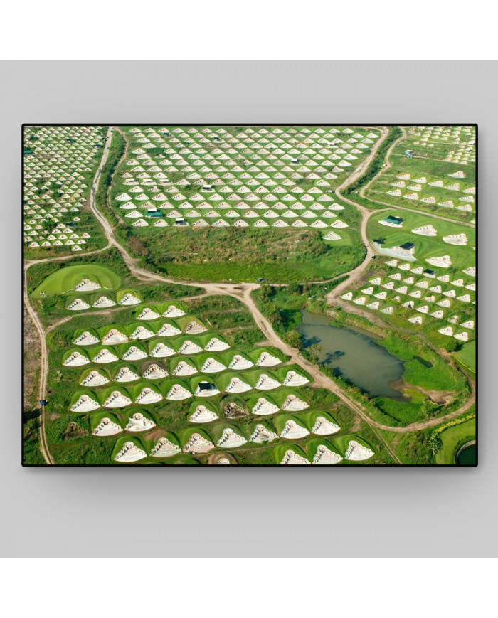 Cementerio chino a vista de pájaro