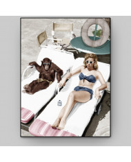 Tomando el sol con mi amigo