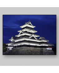 Castillo de Matsumoto al anochecer, Japón