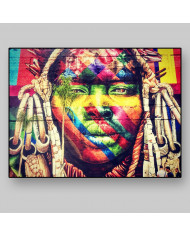 Detalle del mural de 190 metros de Eduardo Kobra, Río de Janeiro