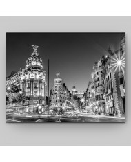 Vista de la calle de Gran via, Madrid, España