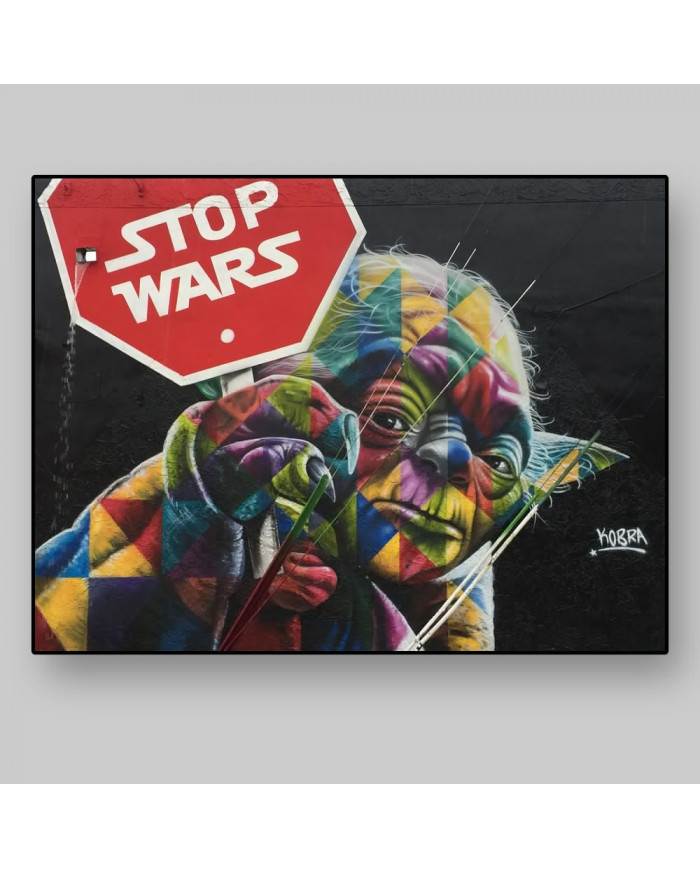 Maestro Yoda según mural de Eduardo Kobra