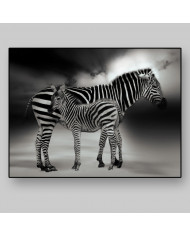 Retrato de dos cebras