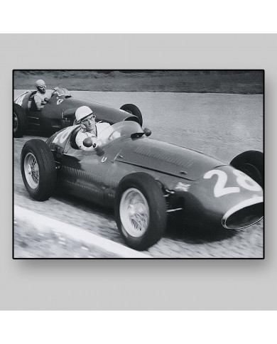 Stirling Moss con Maserati y Juan Manuel Fangio con Ferrari, 1956 Stirling Moss con Maserati y Juan Manuel Fangio con Ferrari, 1956