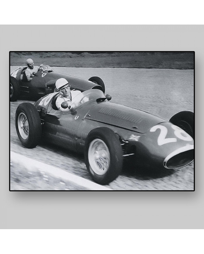 Stirling Moss con Maserati y Juan Manuel Fangio con Ferrari, 1956