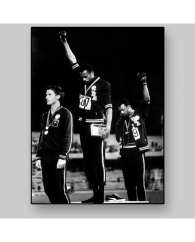 Tommie Smith y John Carlos en  los juegos de México, 1968