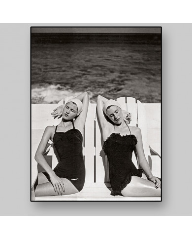 Twins at the Beach, Nassau, Bahamas, 1949 Twins at the Beach, Nassau, Bahamas, 1949