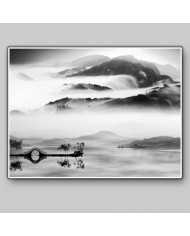 La niebla sobre el lago,China