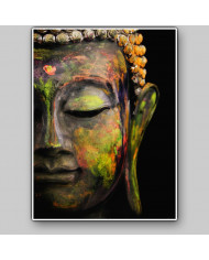 Retrato policromado de Budha