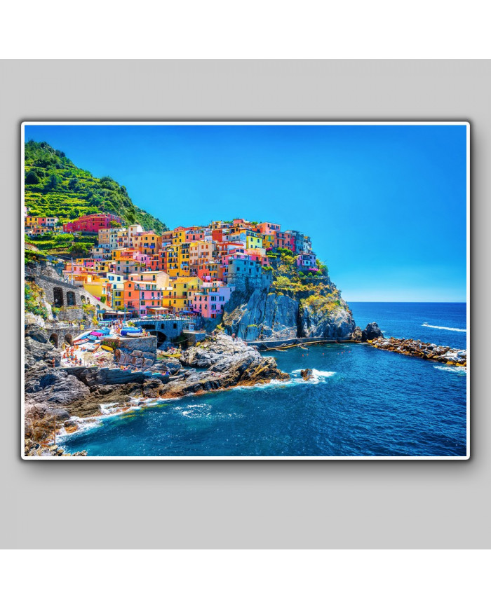 Manarola, Cinque Terre, Mar de Liguria, Italia