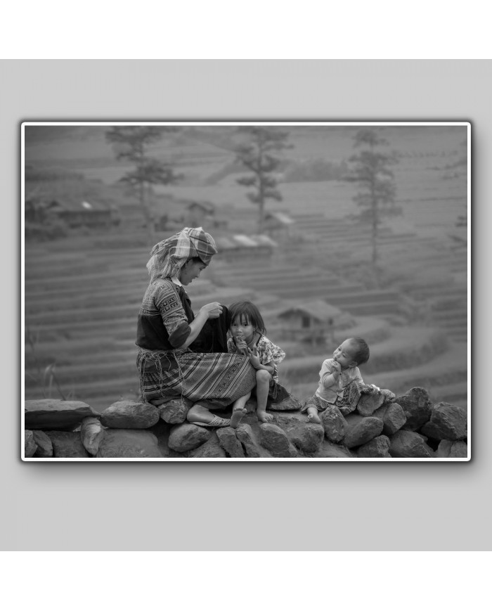 Trabajando en las terrazas de arroz, China