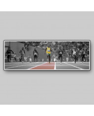 Usain Bolt en la final de 100 metros de Río, 2016