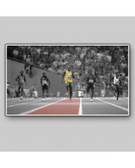 Usain Bolt en la final de 100 metros de Río, 2016