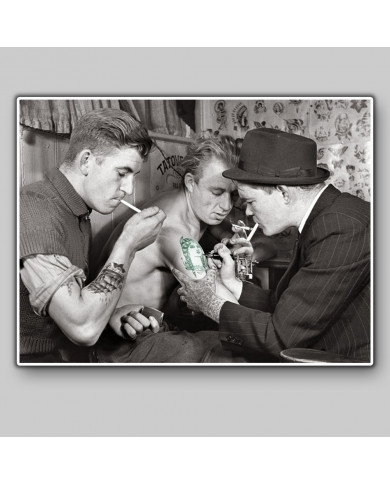 Escuela de tatuajes, Nueva York, 1950 Escuela de tatuajes, Nueva York, 1950
