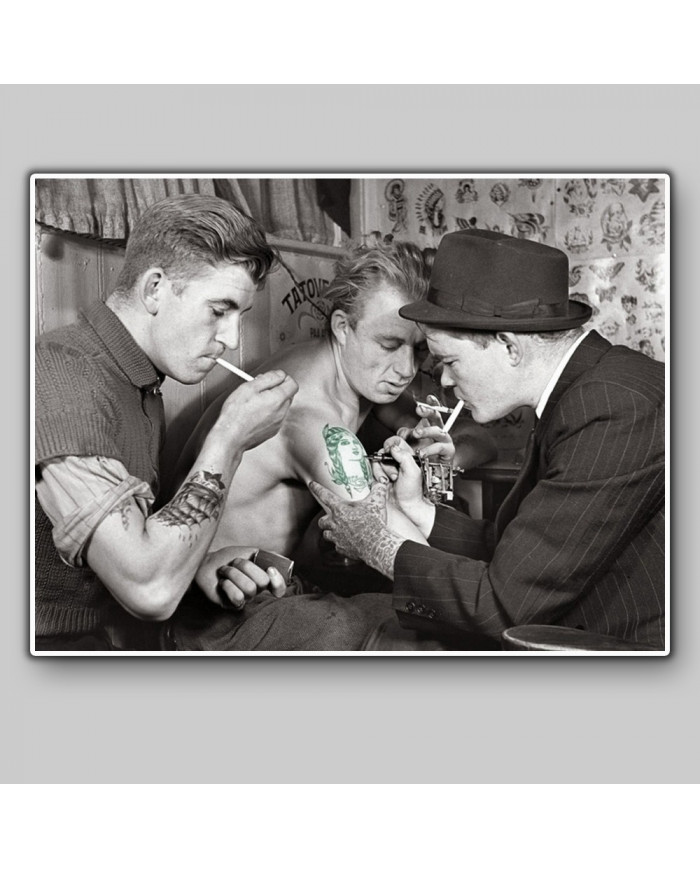 Escuela de tatuajes, Nueva York, 1950