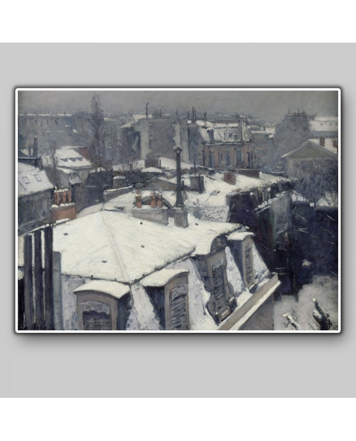 Gustave Caillebotte, Vue de toits (effet de neige)