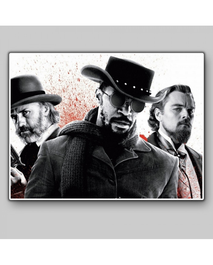Leonardo DiCaprio, Jamie Foxx y Christoph Waltz en Django Unchained