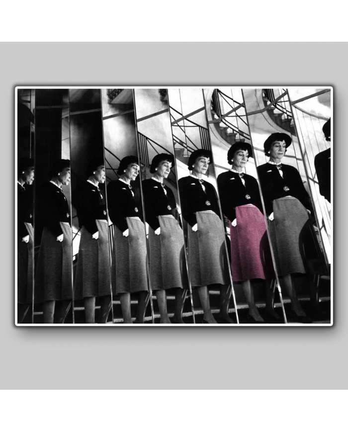 Mademoiselle Chanel in the staircase, 31 rue Cambon, Paris, 1954