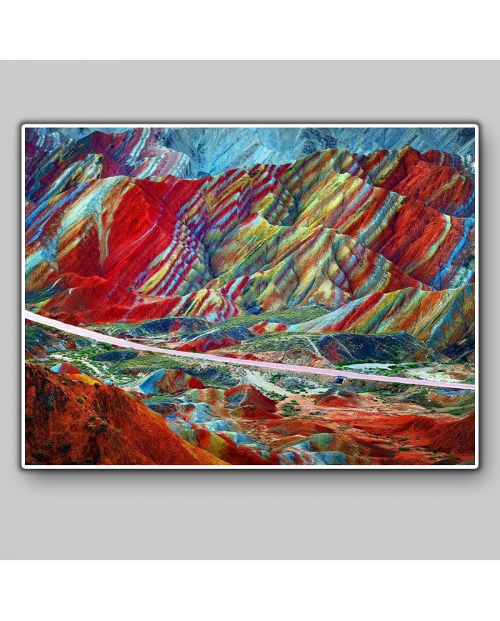 Parque Geológico Zhangye Danxia, Gansu, China.