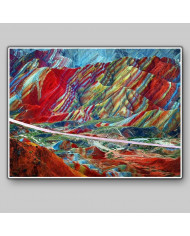 Parque Geológico Zhangye Danxia, Gansu, China.